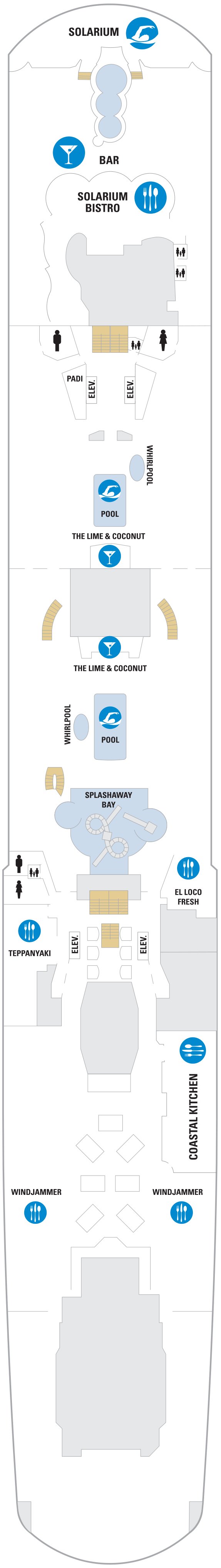 Odyssey of the Seas deck plan — Deck 14