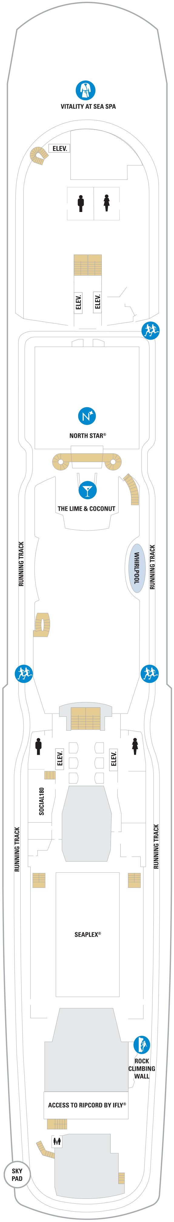 Odyssey of the Seas deck plan — Deck 15
