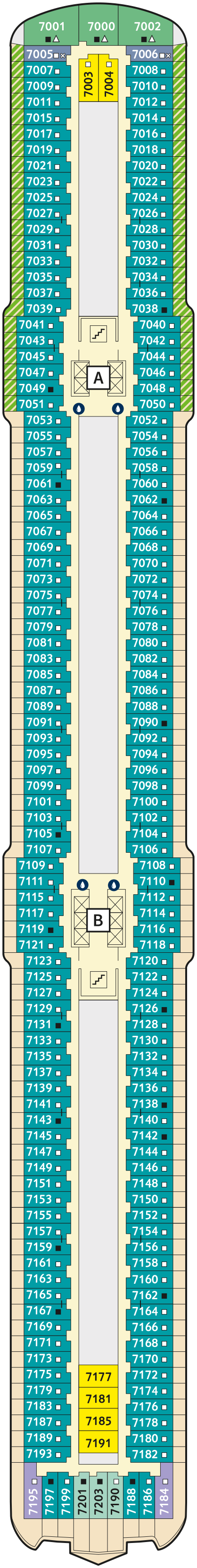 Mein Schiff 5 deck plan — 7 Hanse