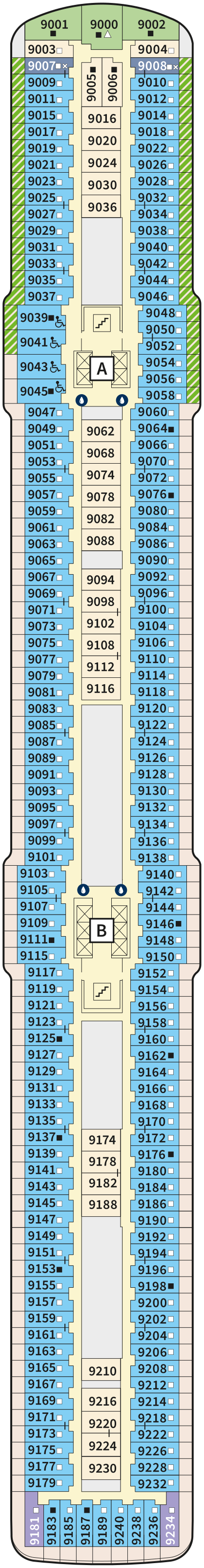 Mein Schiff 5 deck plan — 9 Koralle
