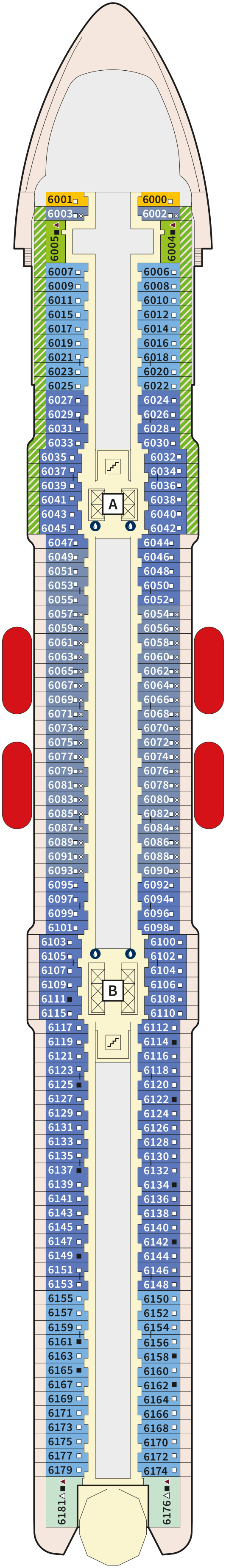Mein Schiff 6 deck plan — 6 Boje