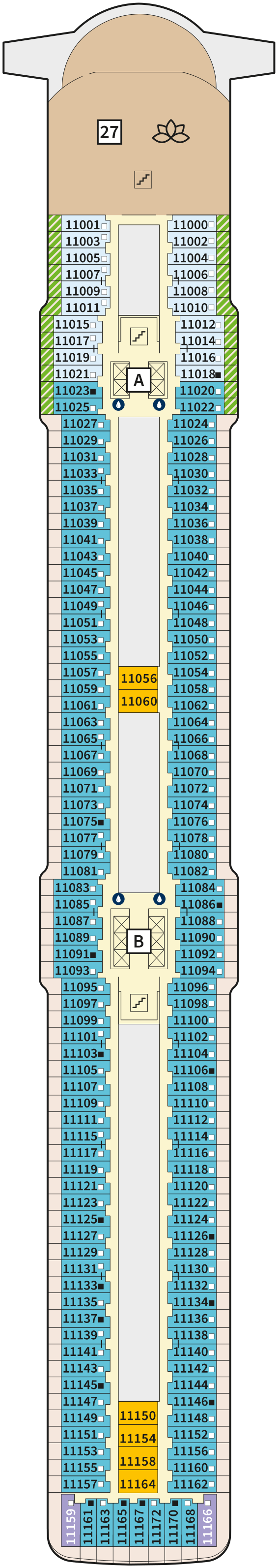 Mein Schiff 6 deck plan — 11 Krabbe