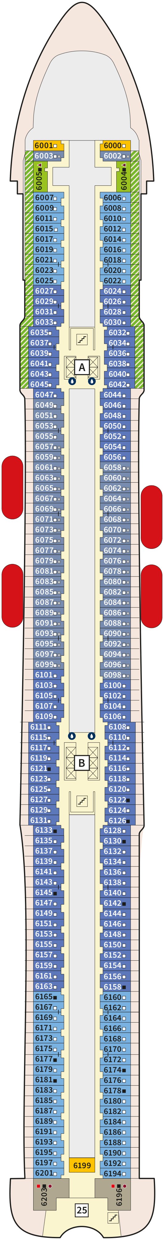 Mein Schiff 7 deck plan — 6 Boje
