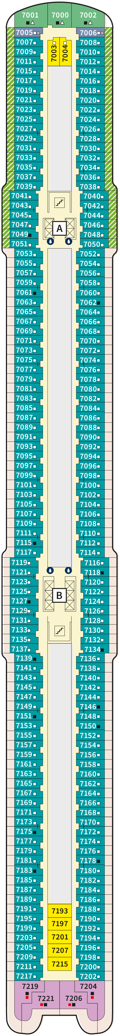 Mein Schiff 7 deck plan — 7 Hanse