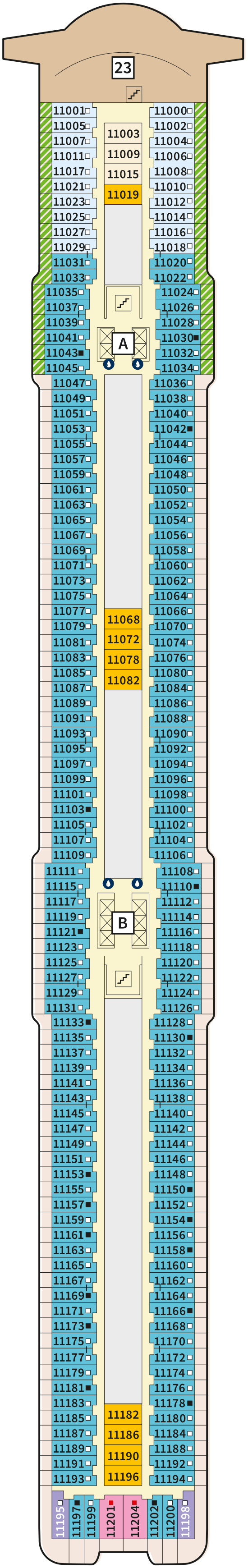 Mein Schiff 7 deck plan — 11 Krabbe