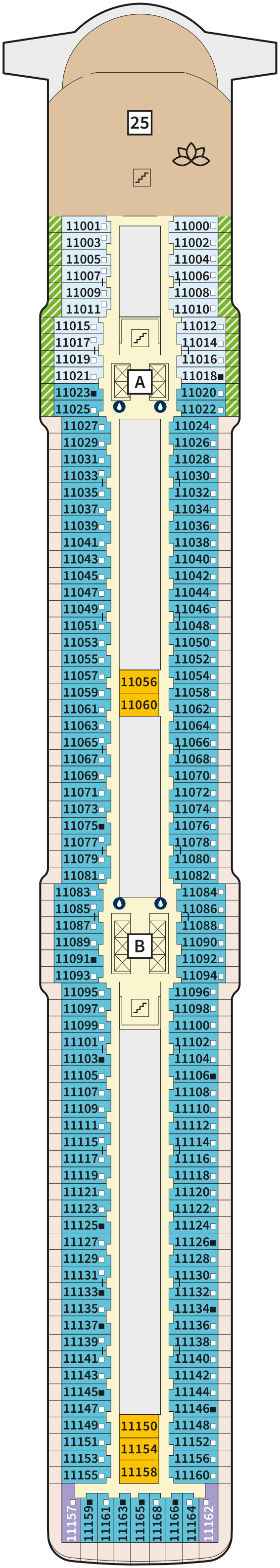 Mein Schiff 4 deck plan — 11 Krabbe