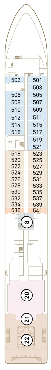 Scenic Ikon deck plan — Deck 5