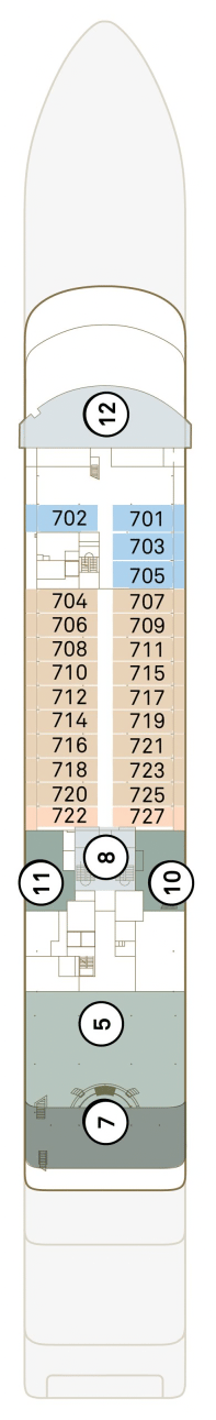 Scenic Ikon deck plan — Deck 7