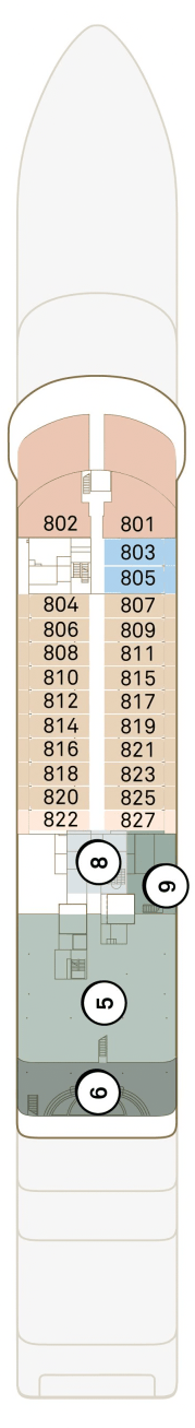 Scenic Ikon deck plan — Deck 8